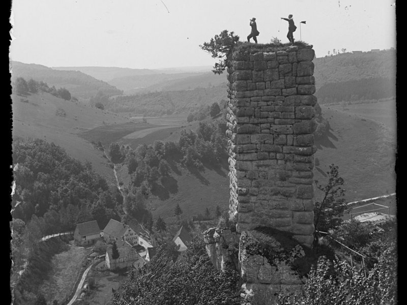Hundersingen Burgruine Ausflug auf Schwäbische Alb; Stadtarchiv Reutlingen S 105/5 Nr. 10216