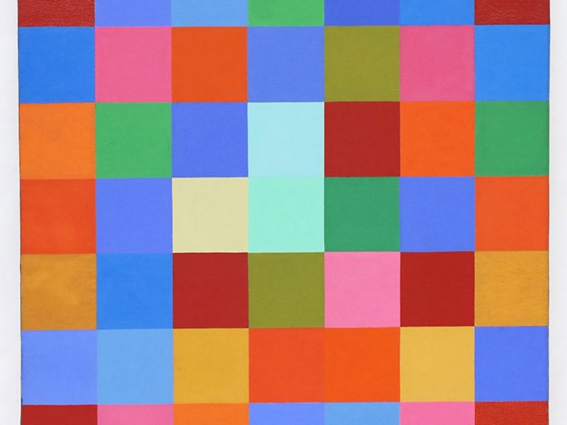 Aurélie Nemours, „Rosace“ (1964). Öl auf Lwd., 92 x 65 cm © VG Bild-Kunst, Bonn 2024.