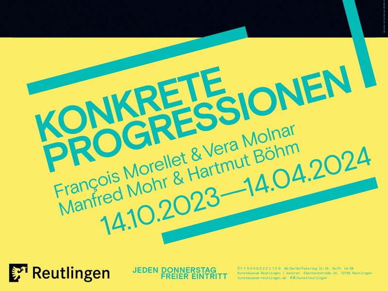Ausstellungsplakat „Konkrete Progressionen“, Gestaltung: Studio Pandan.