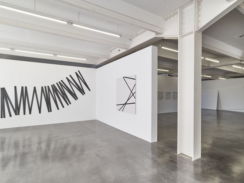Ausstellungsansicht Konkrete Progressionen mit Werken von François Morellet, Kunstmuseum Reutlingen | konkret, 2023–24.