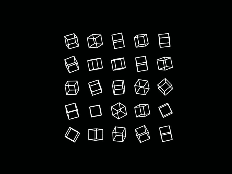 Manfred Mohr, Videostandbild aus „Cubic Limit“ (1973–1974). Video, 4 Min., stumm. Foto: H. Kube Ventura, © the artist