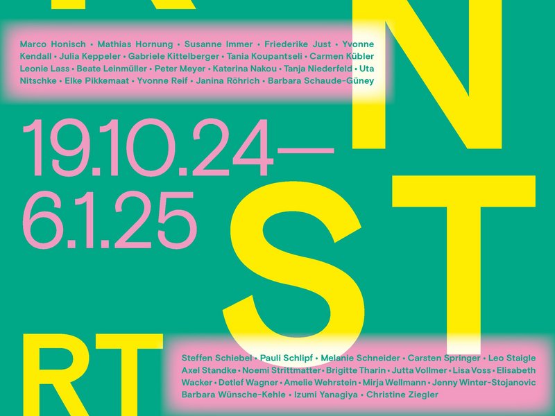 Plakat zur Ausstellung „Kunst Reutlingen 2024“, Gestaltung: Studio Pandan.