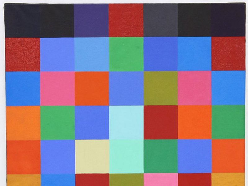 Aurélie Nemours, „Rosace“ (1964). Öl auf Lwd., 92 x 65 cm © VG Bild-Kunst, Bonn 2024