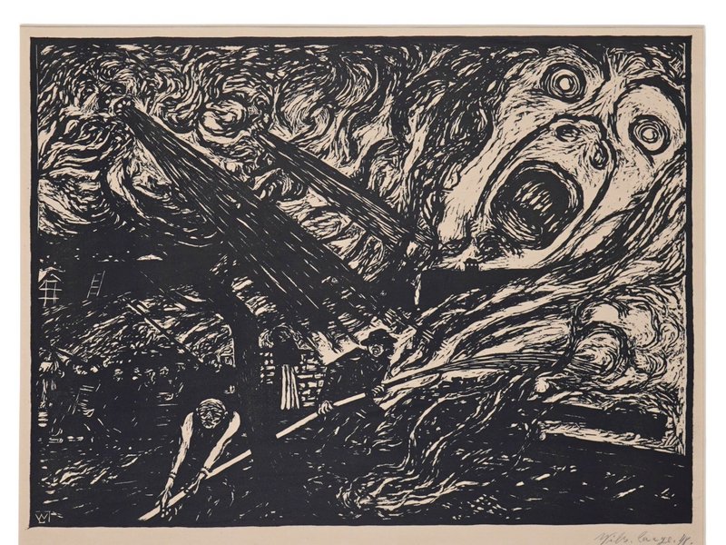 Foto: Wilhelm Laage: Dorfbrand, 1898. Historische Museen Reutlingen